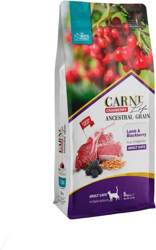 Carni Life Kızılcıklı Kuzu Etli ve Böğürtlenli Yetişkin Kedi Mama