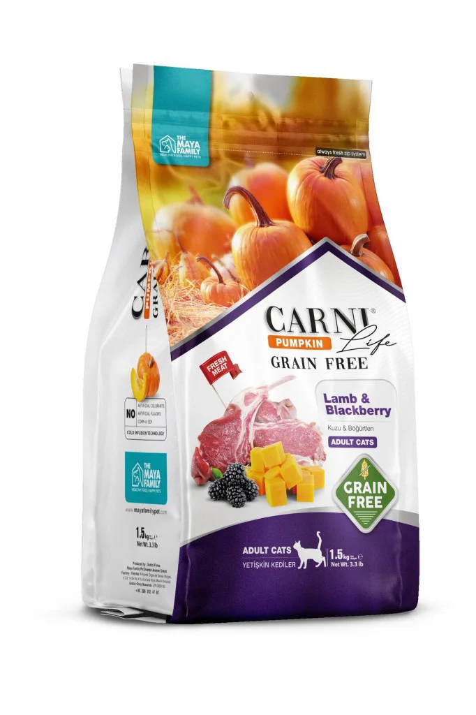 Carni Life Tahılsız Pumpkin Adult Kuzu Etli & Böğürtlenli Yetişki