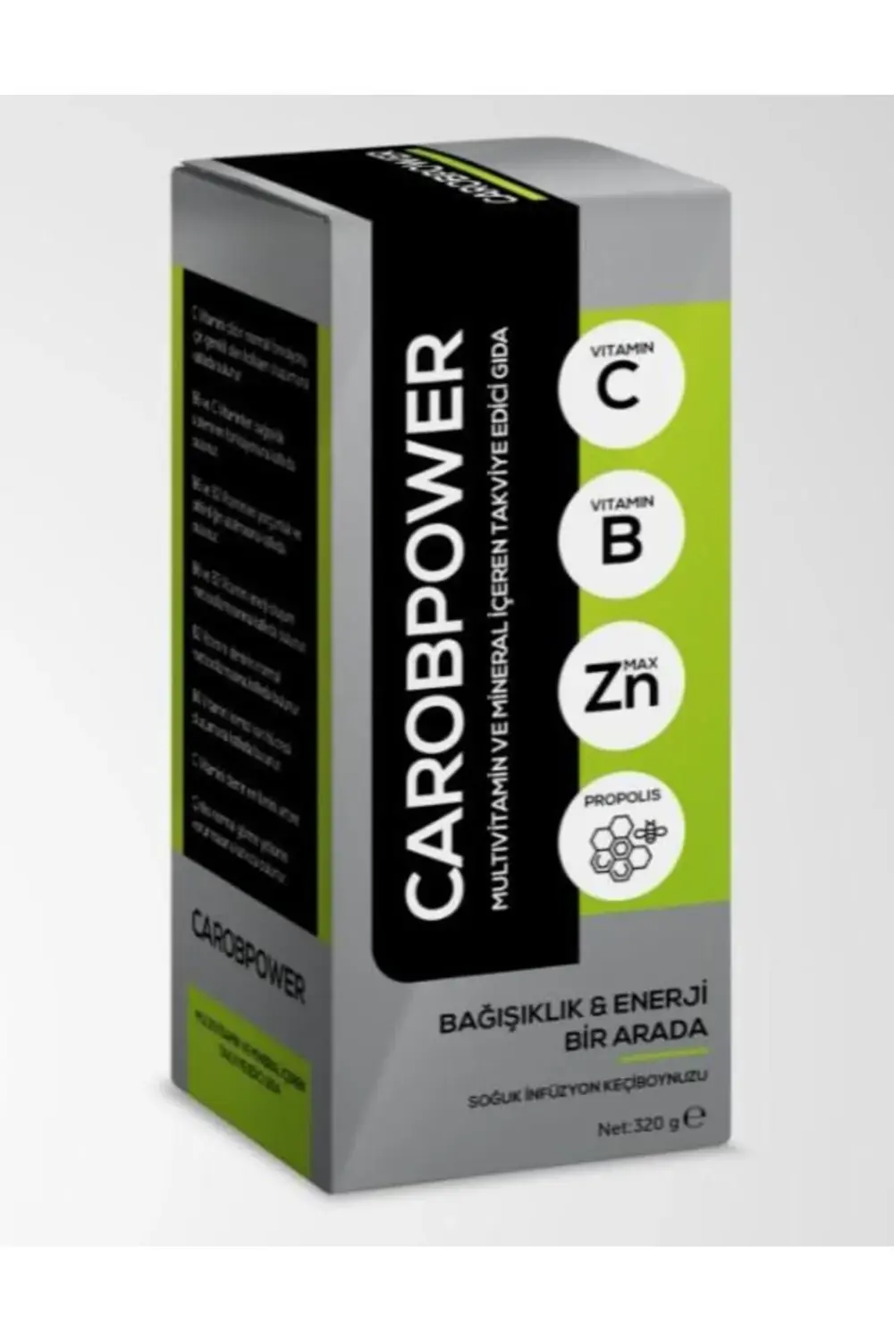 Carobpower Multivitamin Ve Mineral Içeren Takviye Edici Gıda 250