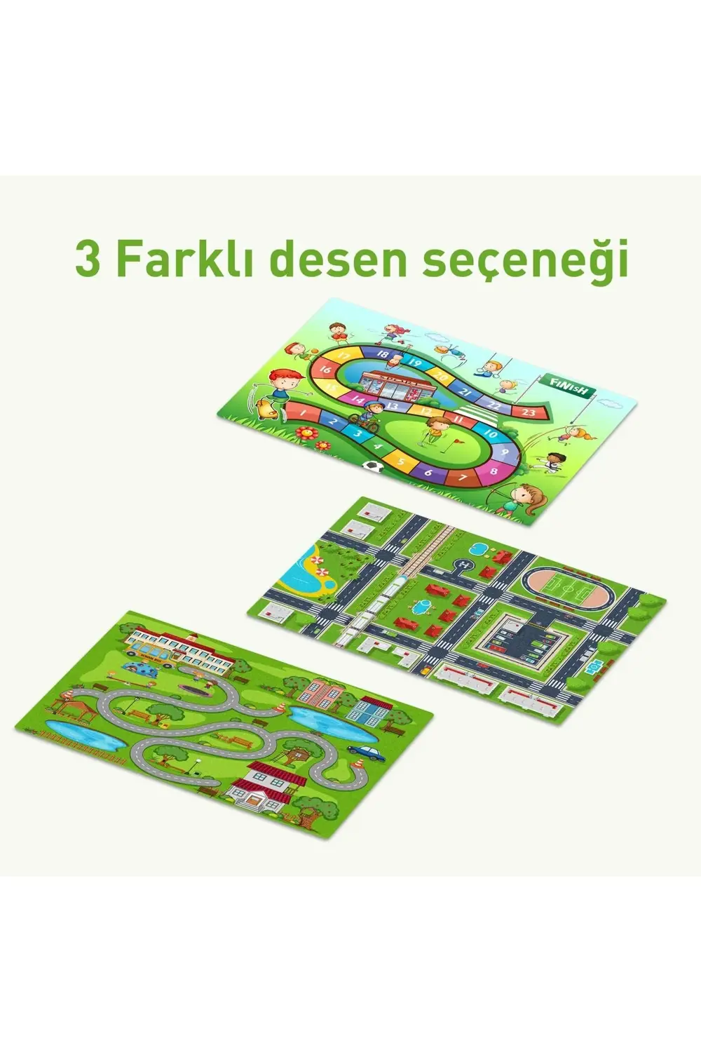 Carpdress Desenli Kaydırmaz Oyun Halısı 100 x 150 cm