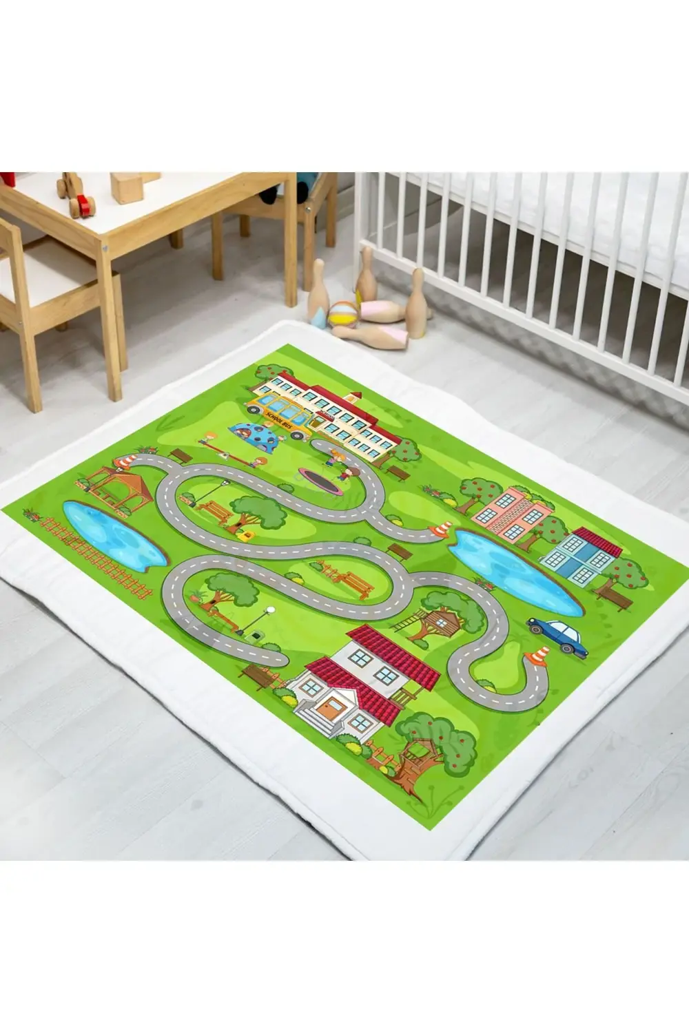 Carpdress Desenli Kaydırmaz Oyun Halısı 100 x 150 cm