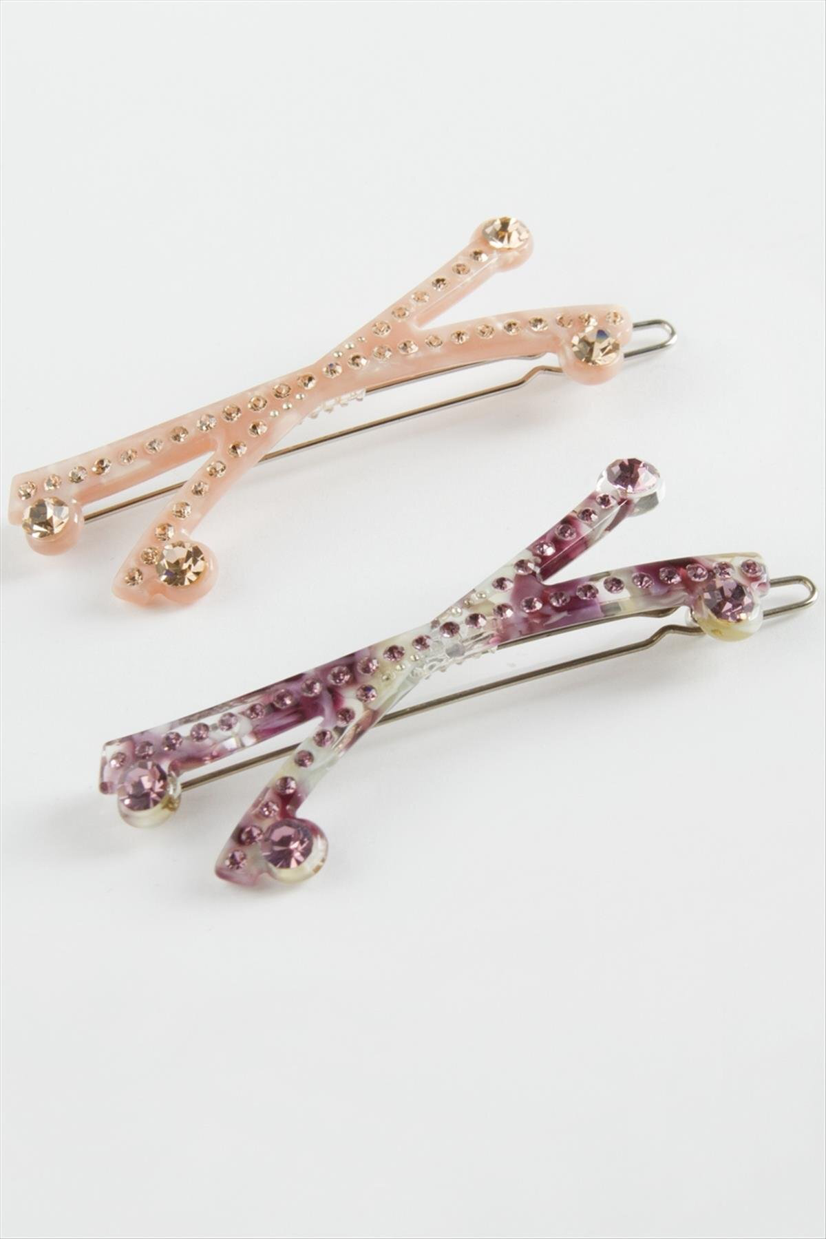 Çarpı Taşlı Klipsli Toka