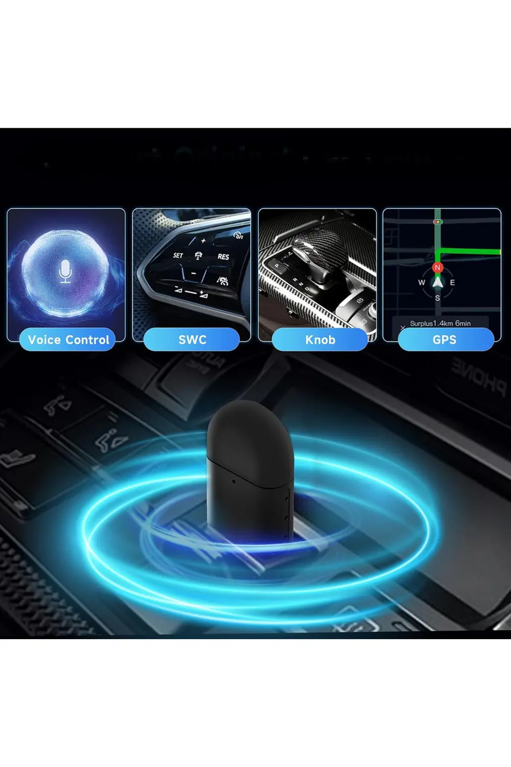 Carplay Usb ve Type-c 2in1 Araç Multimedya Adaptörü Yeni Tasarım 