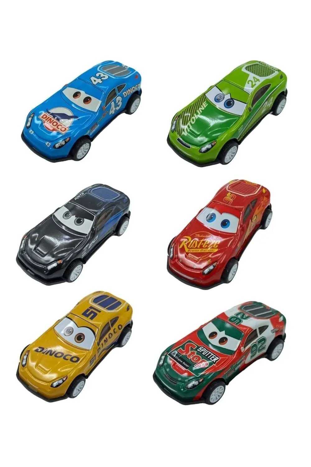 Cars Spor Araba Seti Çek Bırak Cars Oyuncakları 6'lı