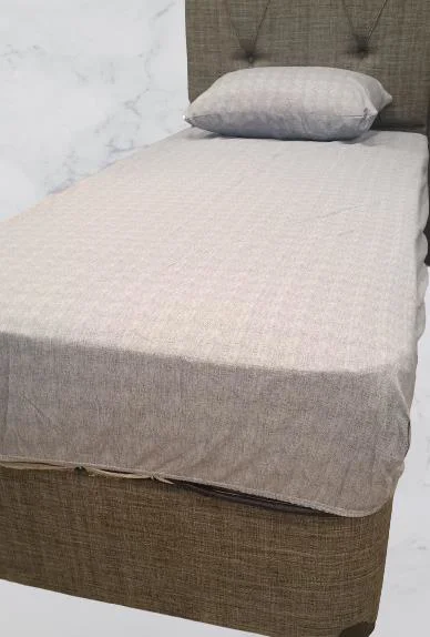 Çarşaf Fitted 90300 Tek  Yavruağzı renk Krem Keten Pamuk Kumaş Ya