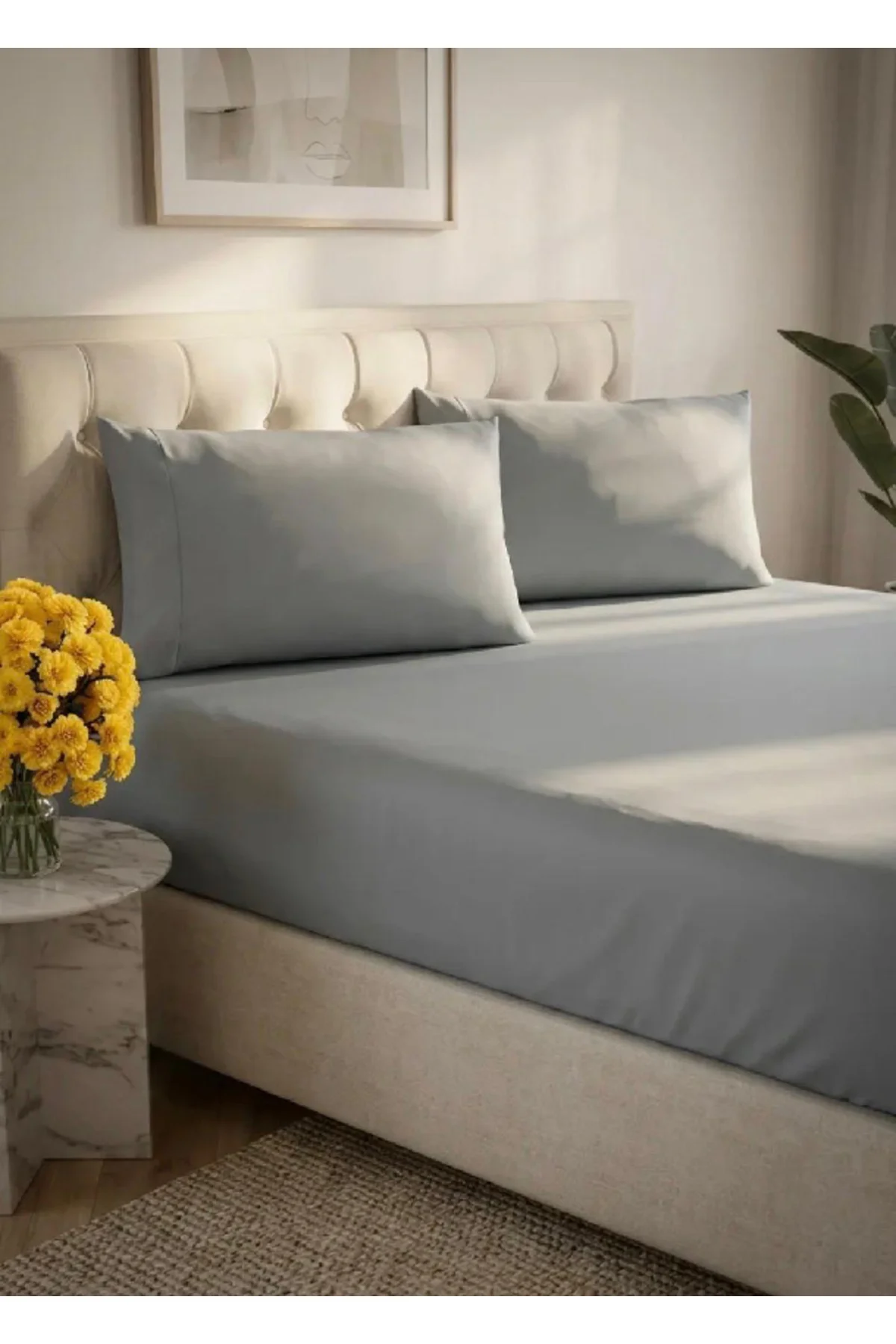 ÇARŞAF TAKIMI - %100 PAMUKLU /LASTİKLİ (3'LÜ SET)-(180X200+35 CM 
