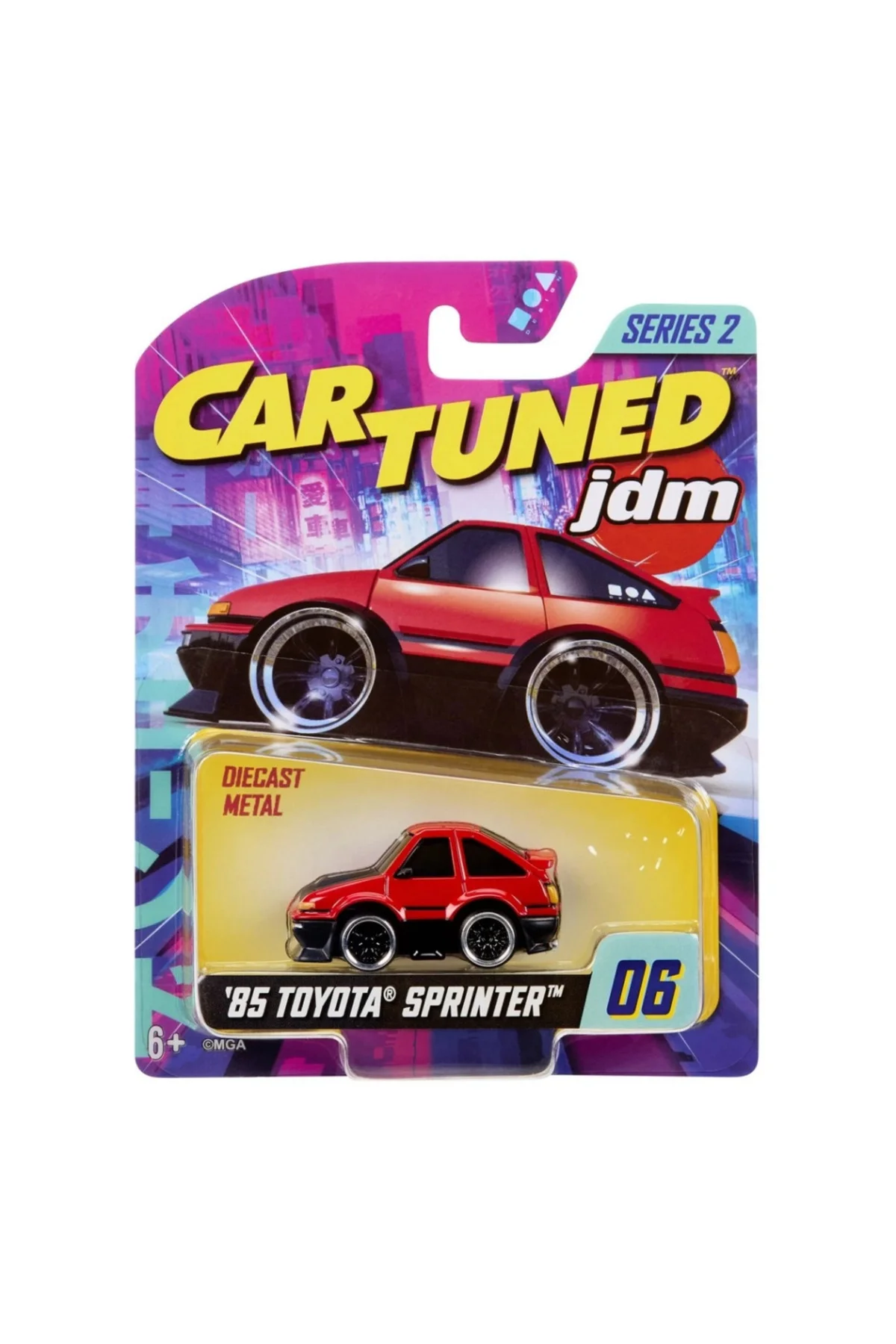 CarTuned JDM Seri 2 1985-87 Sprinter Trueno GT-Apex AE86 - Siyah Kırmızı Araba