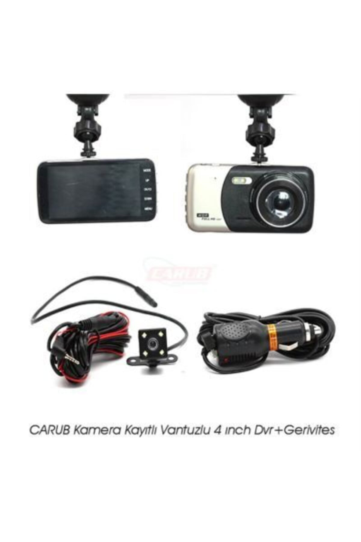 Yavas Oto Carub Kamera Kayıtlı Vantuzlu 4 İnch Dvr Gerivites 001 58 04