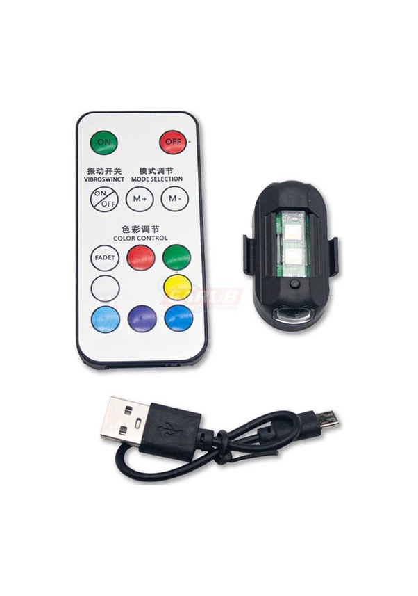 Carub  Lamba Uçak Kanadi Çakar Şarjli Rgb Kumandali
