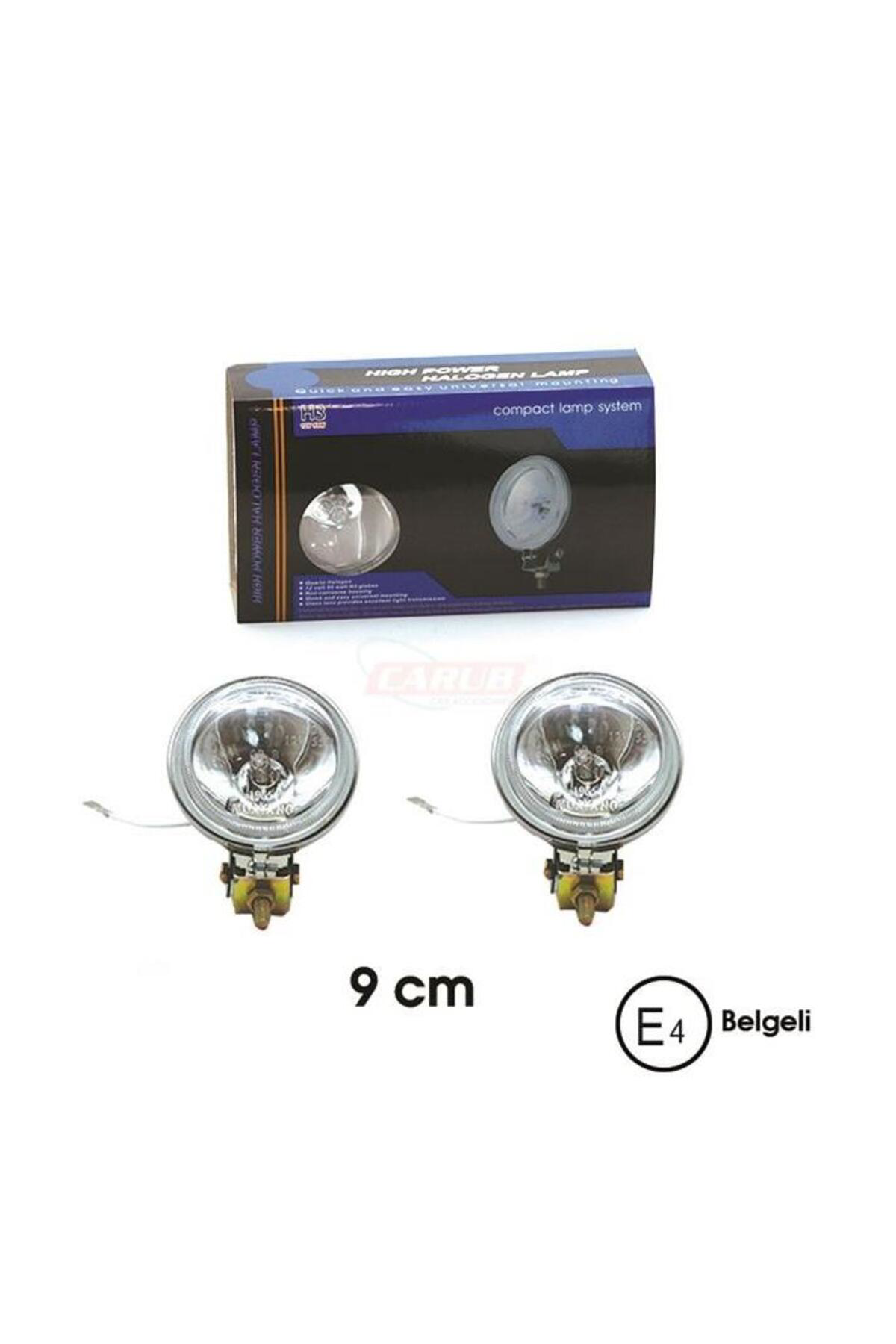 Carub Üniversal Yuvarlak Sis Lambası Takımı Ampullü