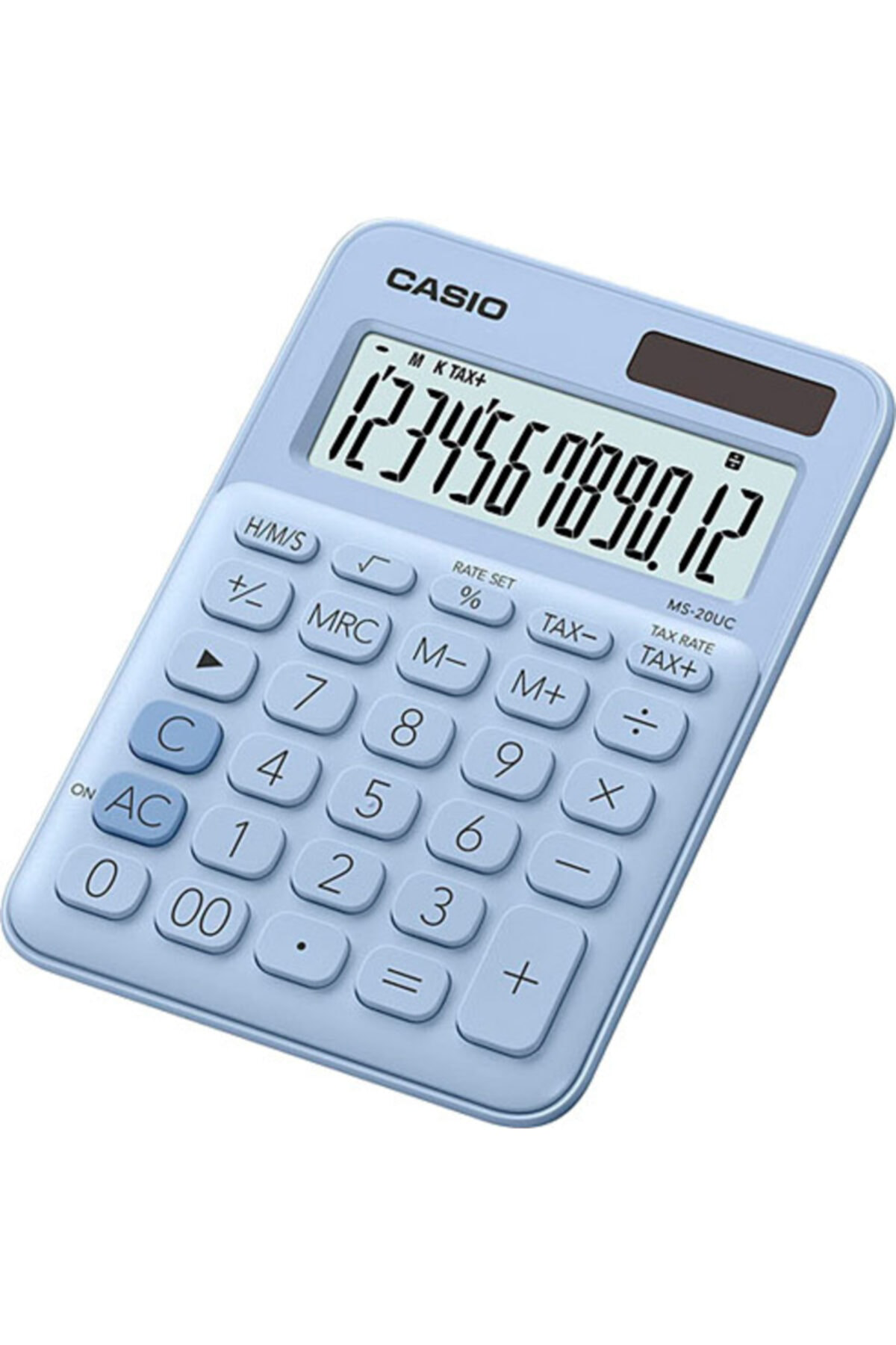 Casio Casıo Ms-20Uc-Lb Renkli 12 Hane Masa Tipi Hesap Makinesi