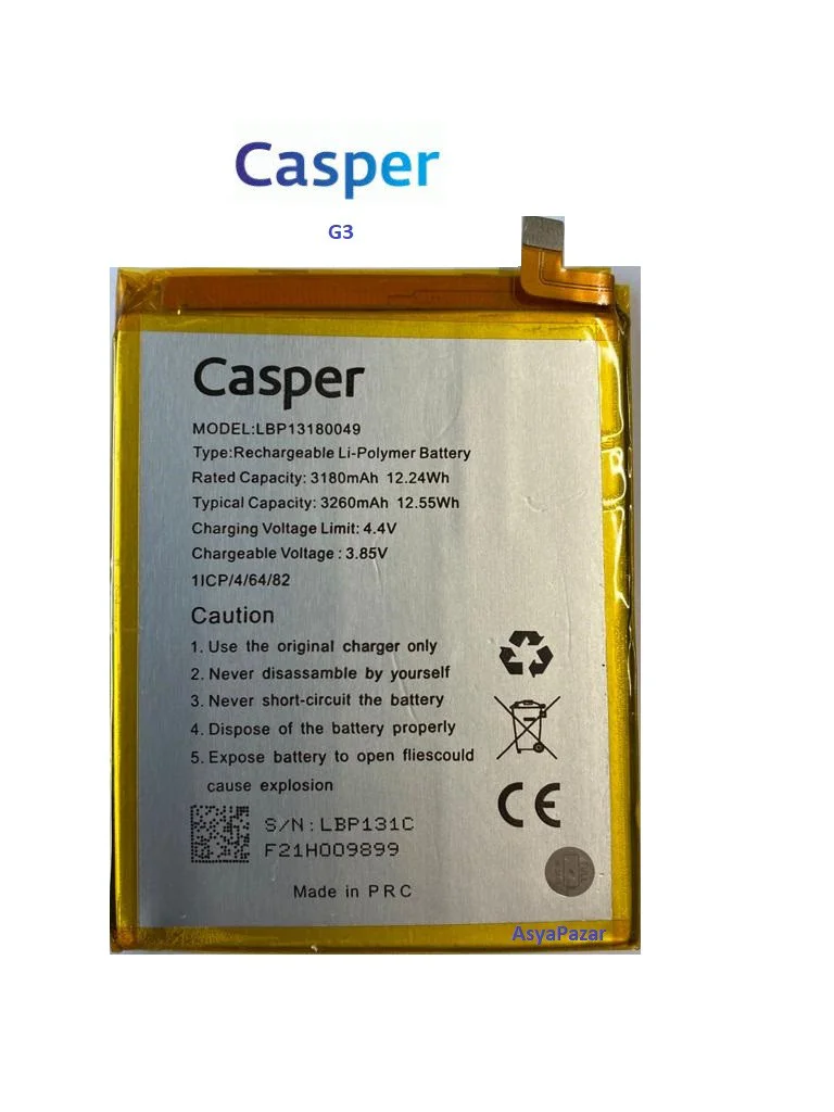 Casper G3 Pil Batarya 3180 mAh LBP13180049 Fiyatı, Yorumları ve Özellikleri