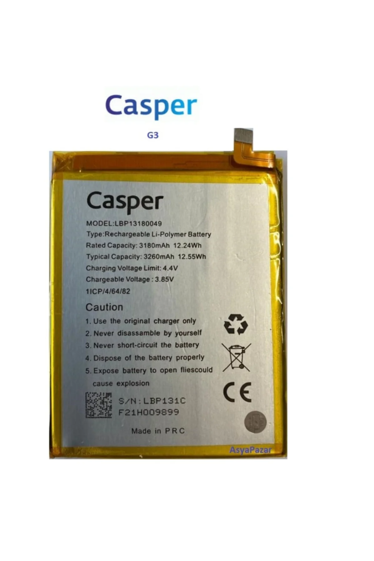 Casper G3 Pil Batarya 3180 Mah Lbp13180049