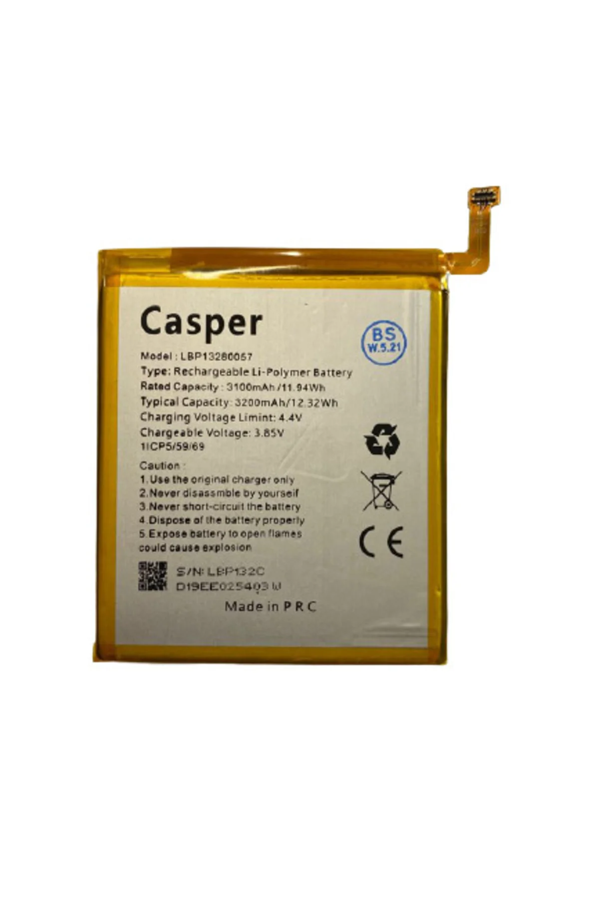 Casper Via E3 Pil Batarya
