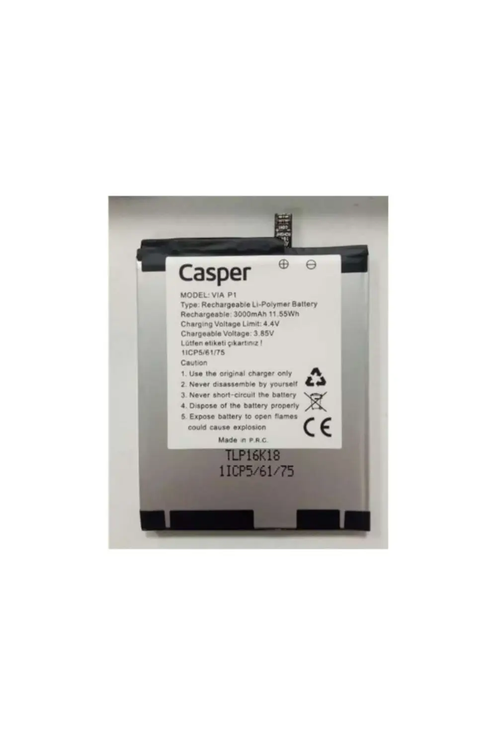 Casper Via P1 Batarya. Pil