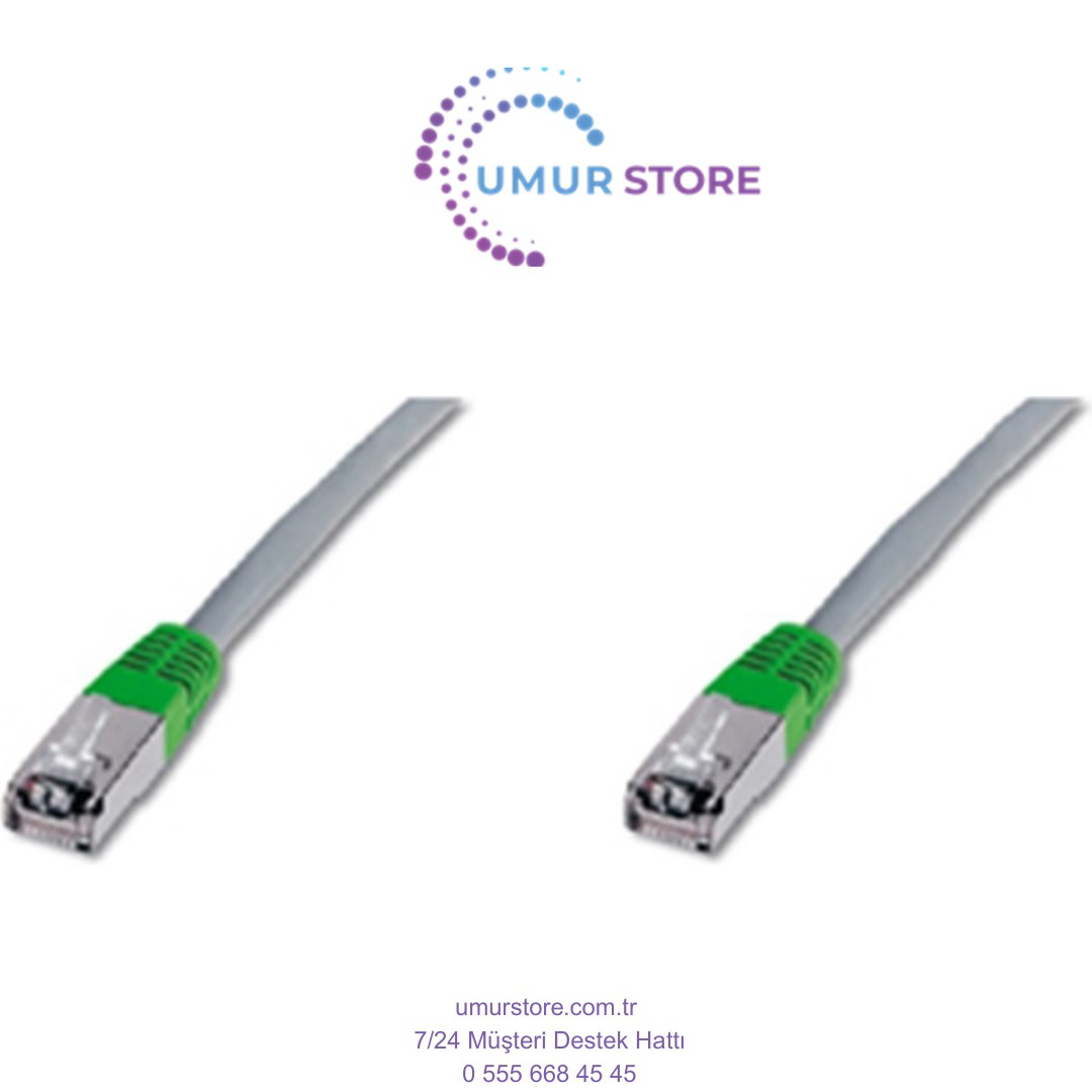 Cat. 5e F-Utp Patch Kablo, Cross, 10 Metre, Awg 26, Gri Renk Cat. 5e F-Utp Patch Kablo, Cross, 10 Metre, Awg 26, Gri Renk
