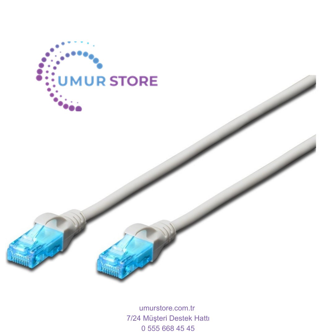 Cat. 5e Patch Kablo, U/utp, 15 Metre, Awg 26, Gri Renk