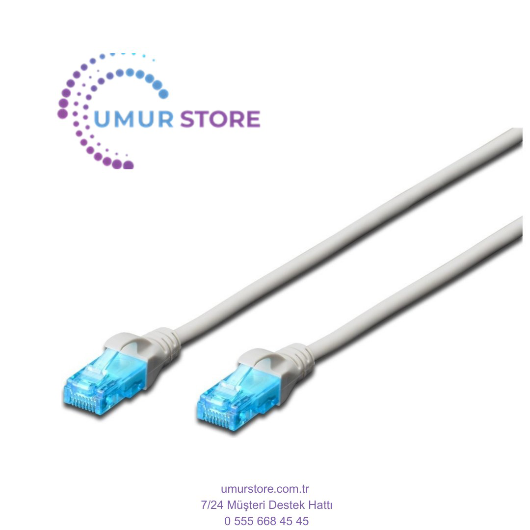 Cat. 5e Patch Kablo, U/utp, 7 Metre, Awg 26, Gri Renk
