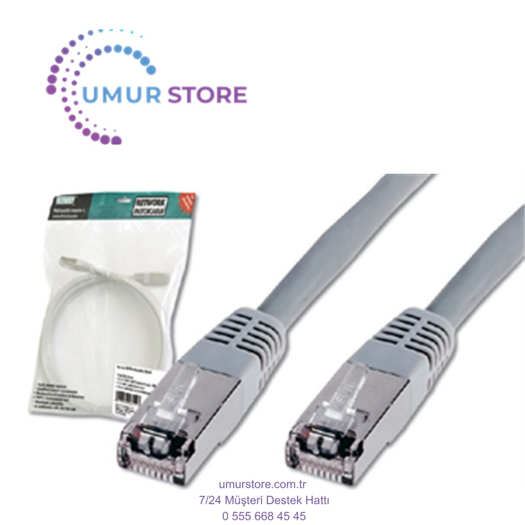 Herz Cat. 5E Sf-Utp Patch Kablo, 2 Metre, Awg 26, Gri Renk