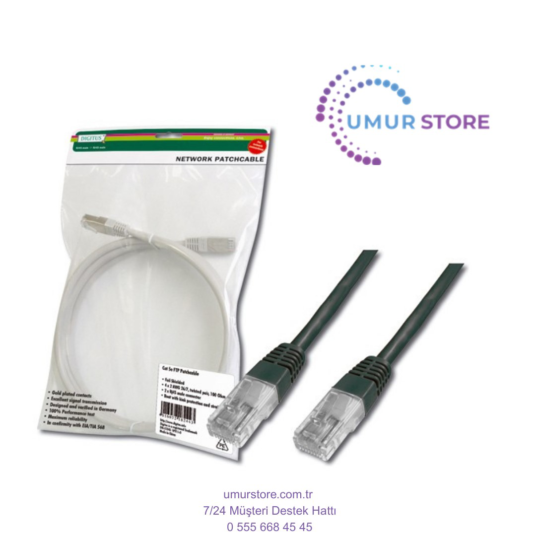 Cat-5e UTP Patch Kablosu, 0.5 metre, AWG 26/7, Siyah Renk, 3P ser Cat-5e UTP Patch Kablosu, 0.5 metre, AWG 26/7, Siyah Renk, 3P ser