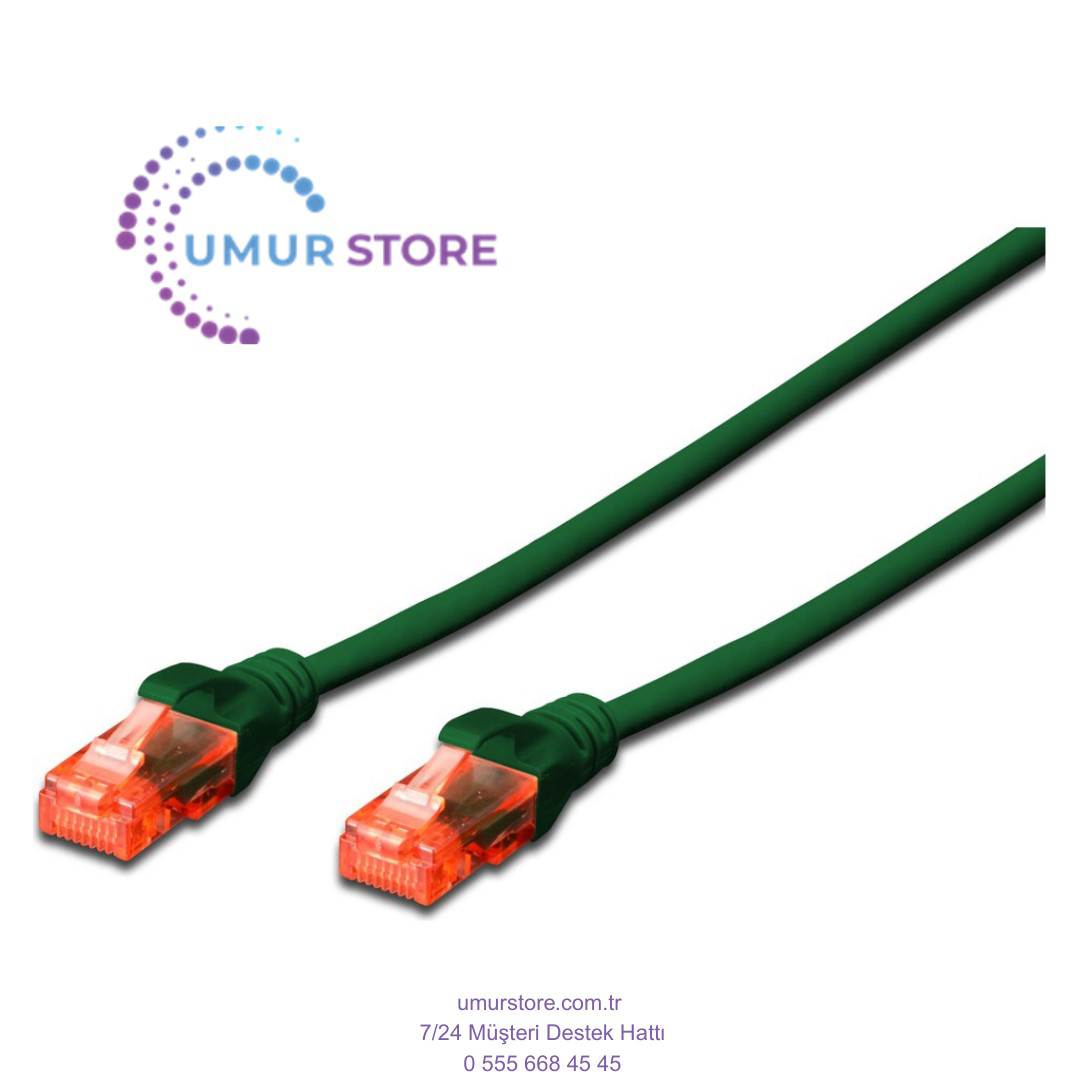 CAT. 6 Patch Kablo, U/UTP, 0,5 metre, AWG 26, Yeşil Renk, LSZH CAT. 6 Patch Kablo, U/UTP, 0,5 metre, AWG 26, Yeşil Renk, LSZH