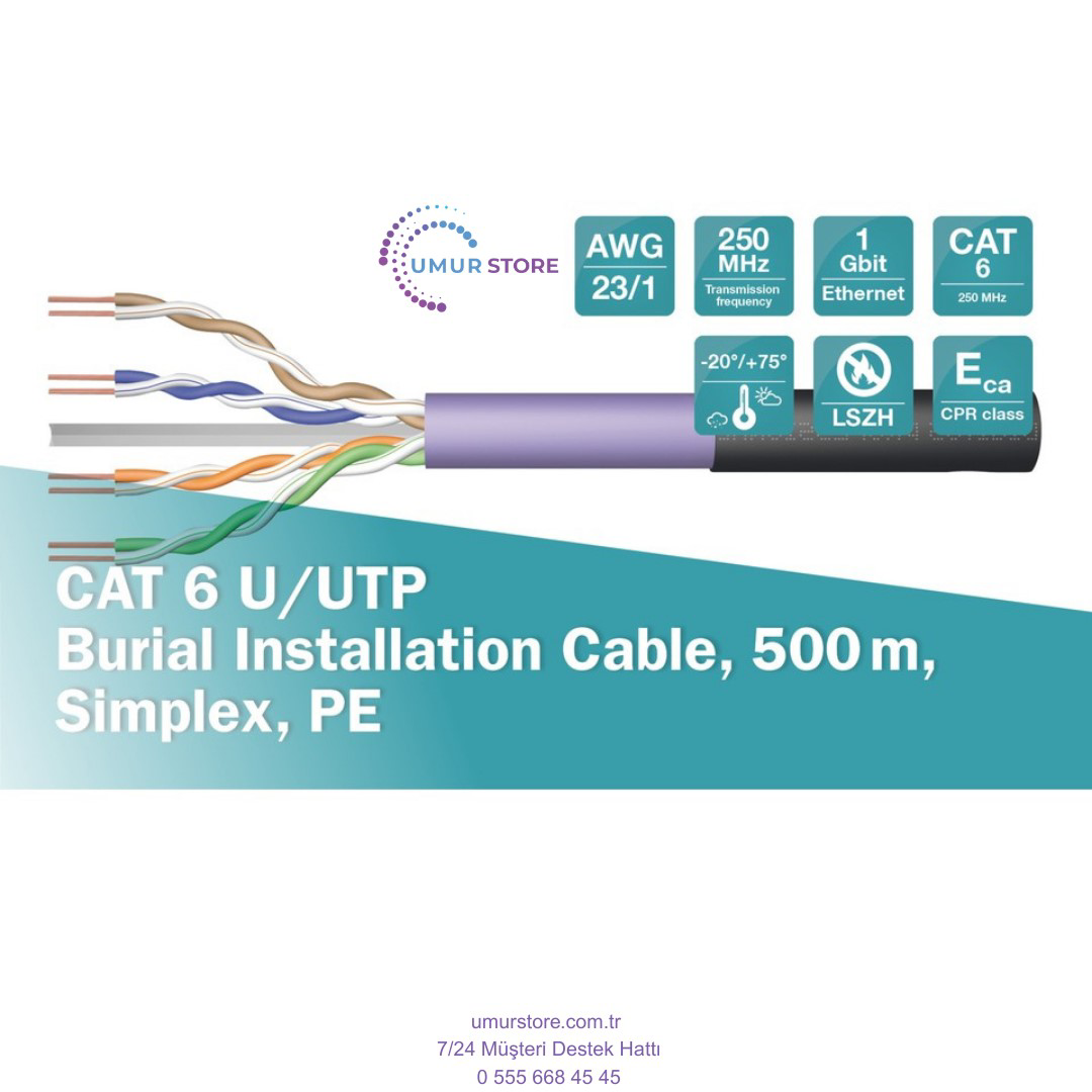 Cat 6 U/utp 500M Kablo DK-1613-VH-5-OUTDOOR Cat 6 U/utp 500M Kablo DK-1613-VH-5-OUTDOOR