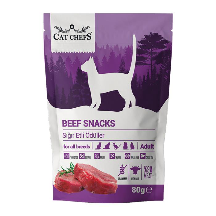 Cat Chefs  Beef Snacks 80 Gr (Siğir Etli Kedi Ödülü)