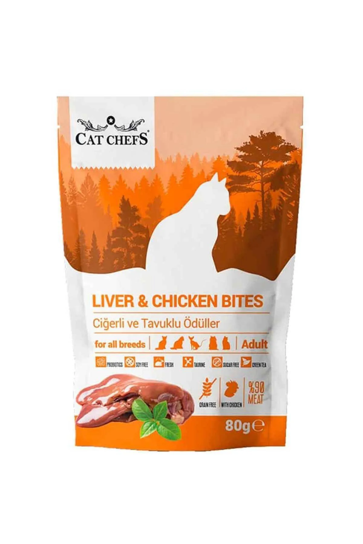 Cat Chefs Ciğerli ve Tavuklu Kedi Ödül sı 80 gr