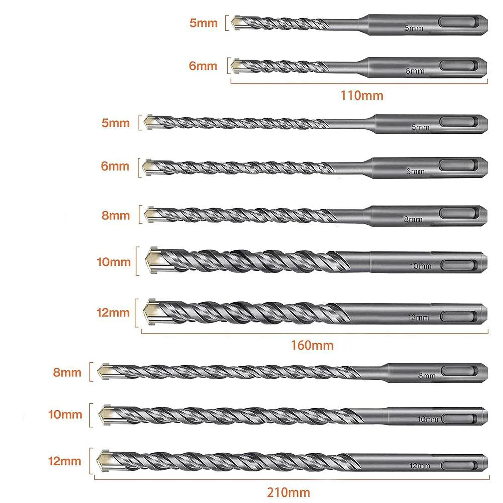 CAT DA03901 10 Parça Tungsten Karbür SDS-Plus Beton Matkap Uç Seti CAT DA03901 10 Parça Tungsten Karbür SDS-Plus Beton Matkap Uç Seti
