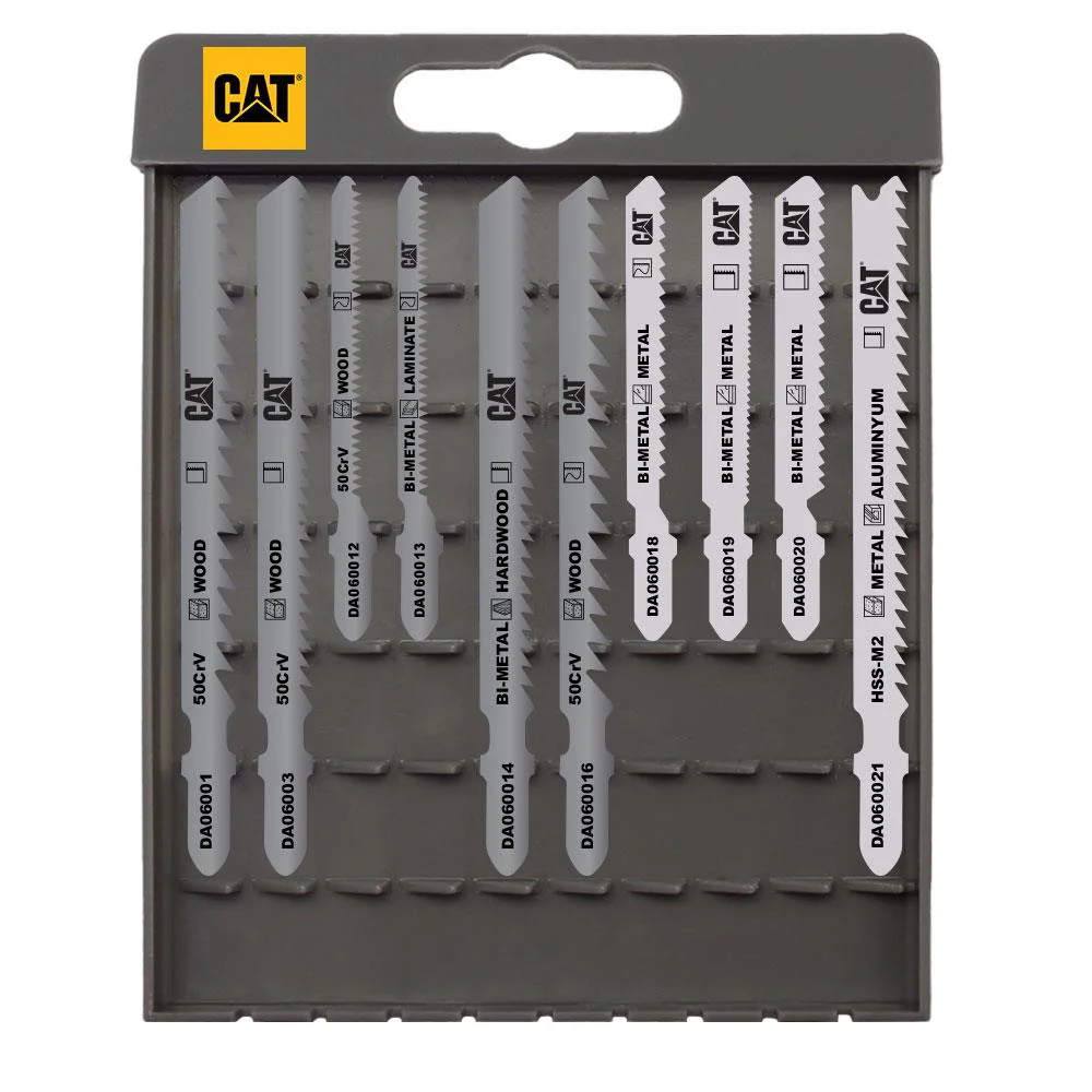 CAT DA06903 10 Parça Profesyonel Metal/Ahşap Hassas/Kaba Kesim Dekupaj Testere Ucu CAT DA06903 10 Parça Profesyonel Metal/Ahşap Hassas/Kaba Kesim Dekupaj Testere Ucu