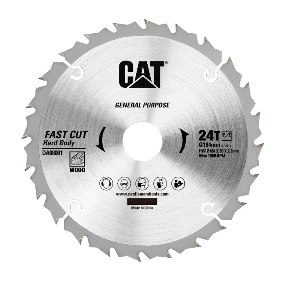 CAT DA08001 184x30mm Ahşap Kesme Elmas, Daire Testere Bıçağı 24 Diş CAT DA08001 184x30mm Ahşap Kesme Elmas, Daire Testere Bıçağı 24 Diş