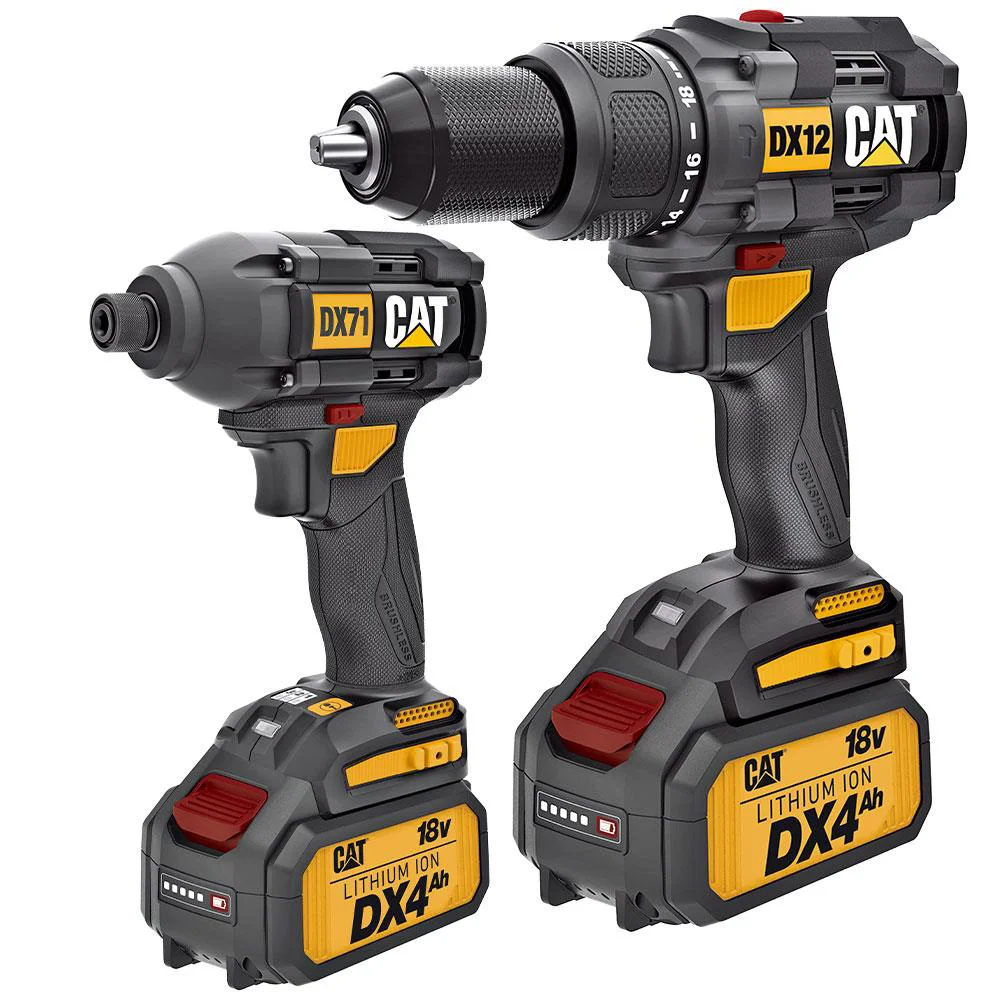 CAT DX12K.2 18Volt/4.0Ah Li-ion Çift Akülü Kömürsüz Profesyonel Şarjlı Darbeli Matkap + DX71.2 Kömürsüz Darbeli Tornavida Kombo Set CAT DX12K.2 18Volt/4.0Ah Li-ion Çift Akülü Kömürsüz Profesyonel Şarjlı Darbeli Matkap + DX71.2 Kömürsüz Darbeli Tornavida Kombo Set