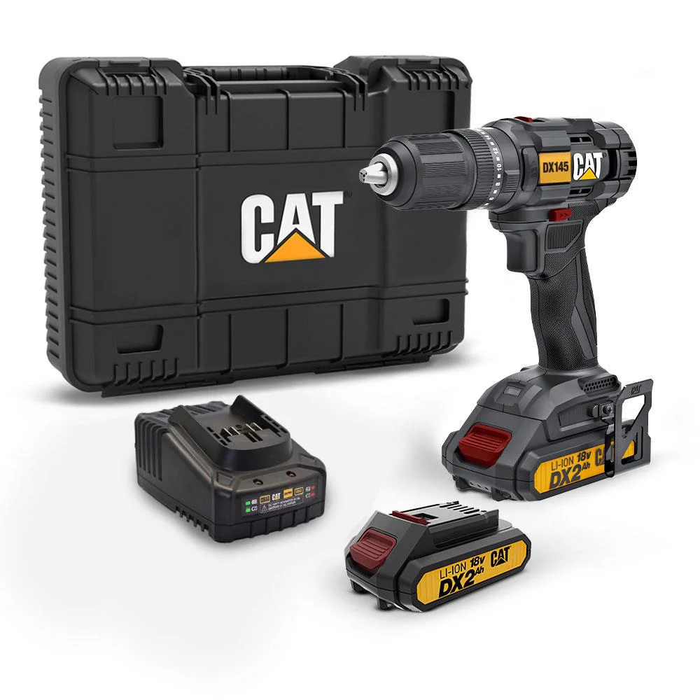 CAT DX145.1 18Volt/2.0Ah Li-ion Çift Akülü Profesyonel Şarjlı Matkap CAT DX145.1 18Volt/2.0Ah Li-ion Çift Akülü Profesyonel Şarjlı Matkap