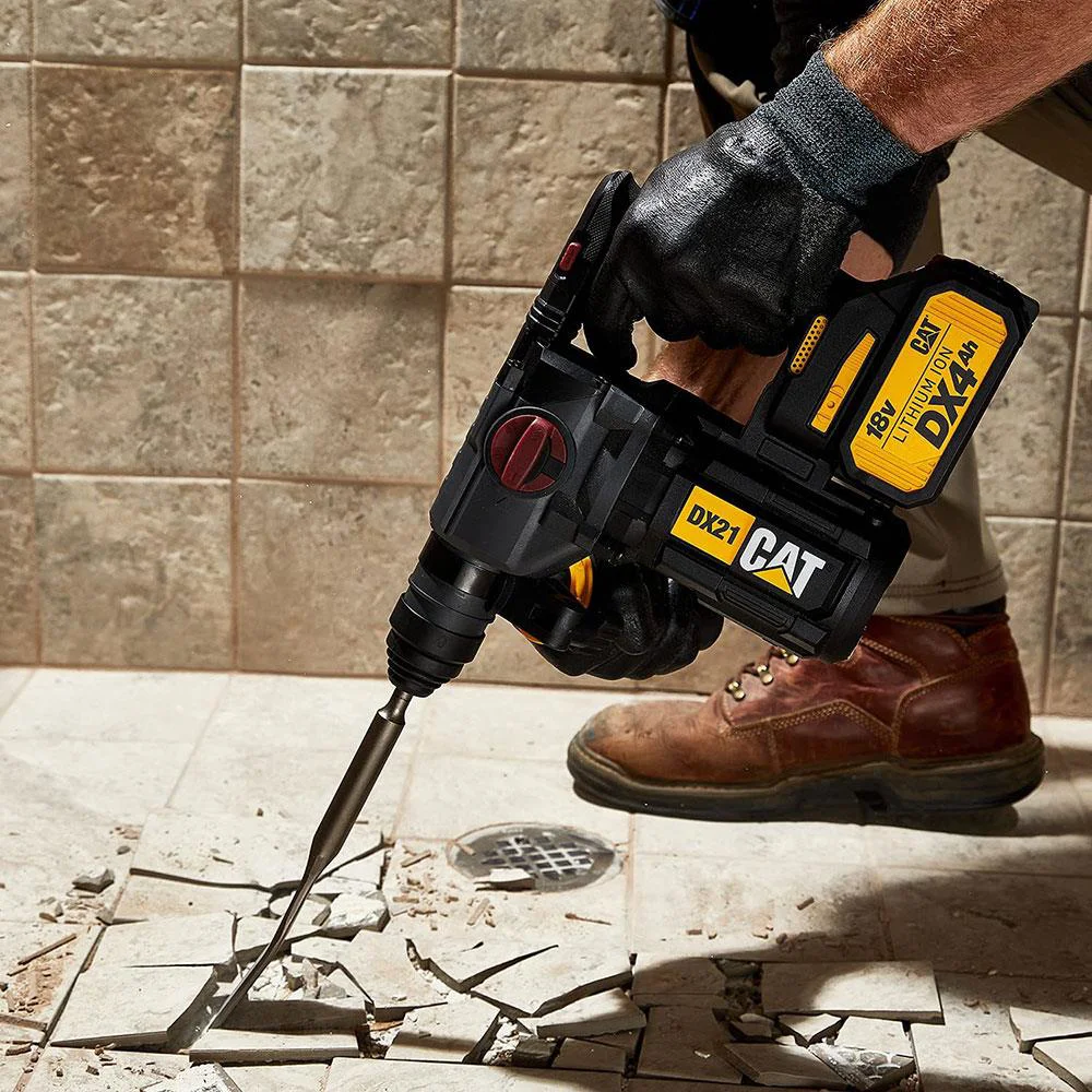 CAT DX21 18Volt 4.0Ah 2.2J Li-ion Çift Akülü Şarjlı Kömürsüz Profesyonel SDS-Plus Pnömatik Kırıcı/Delici CAT DX21 18Volt 4.0Ah 2.2J Li-ion Çift Akülü Şarjlı Kömürsüz Profesyonel SDS-Plus Pnömatik Kırıcı/Delici