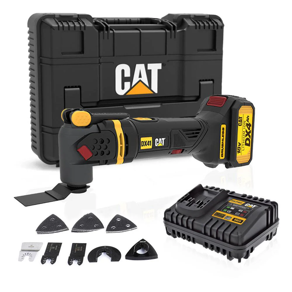 CAT DX41 18Volt/4.0Ah Li-ion Tek Akülü Kömürsüz Profesyonel Çok Amaçlı Devir Ayarlı Raspalama+14 Adet Aksesuar CAT DX41 18Volt/4.0Ah Li-ion Tek Akülü Kömürsüz Profesyonel Çok Amaçlı Devir Ayarlı Raspalama+14 Adet Aksesuar