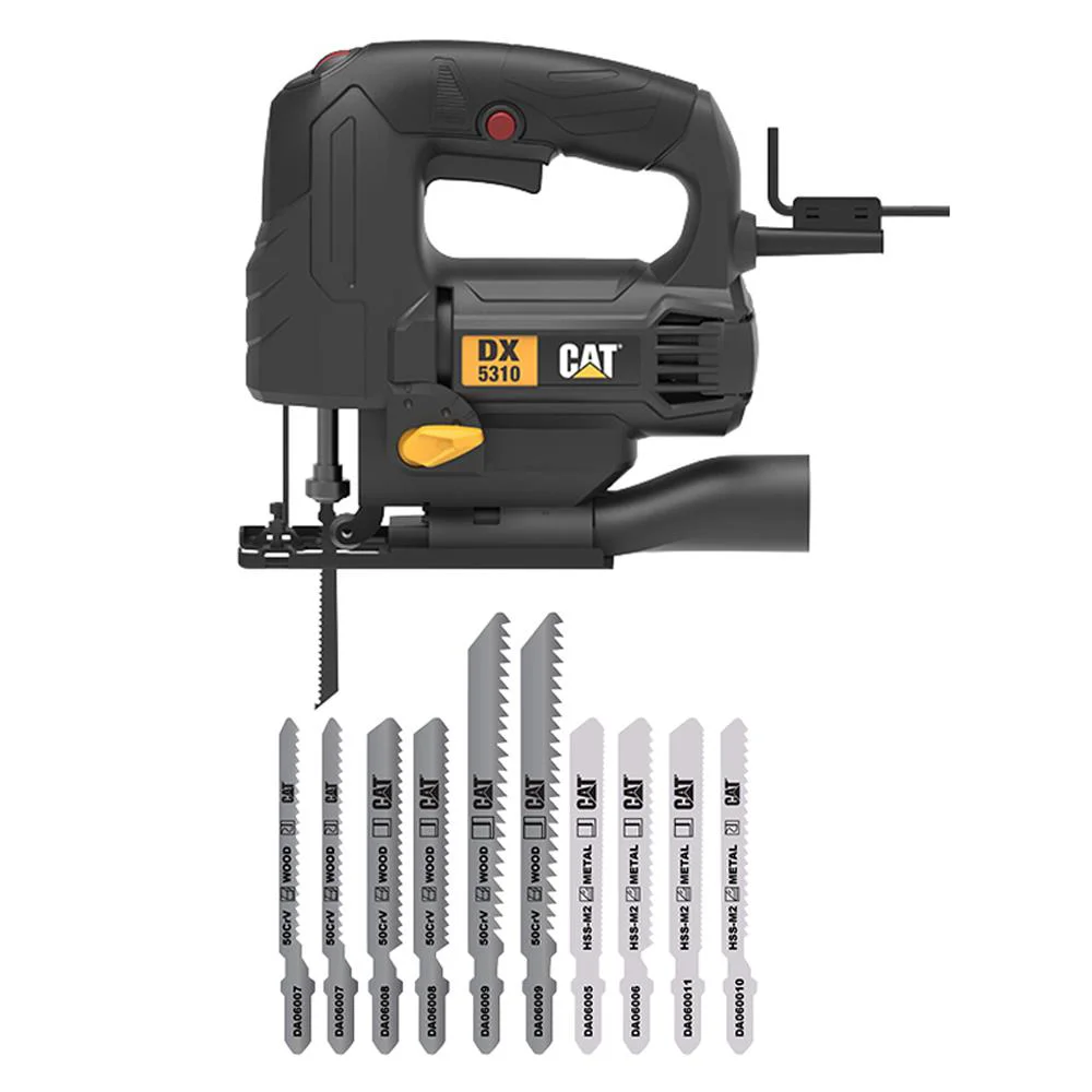 CAT DX5310 550Watt Profesyonel Devir Ayarlı Dekupaj Testere + DA06901 10 Parça Testere Ucu CAT DX5310 550Watt Profesyonel Devir Ayarlı Dekupaj Testere + DA06901 10 Parça Testere Ucu