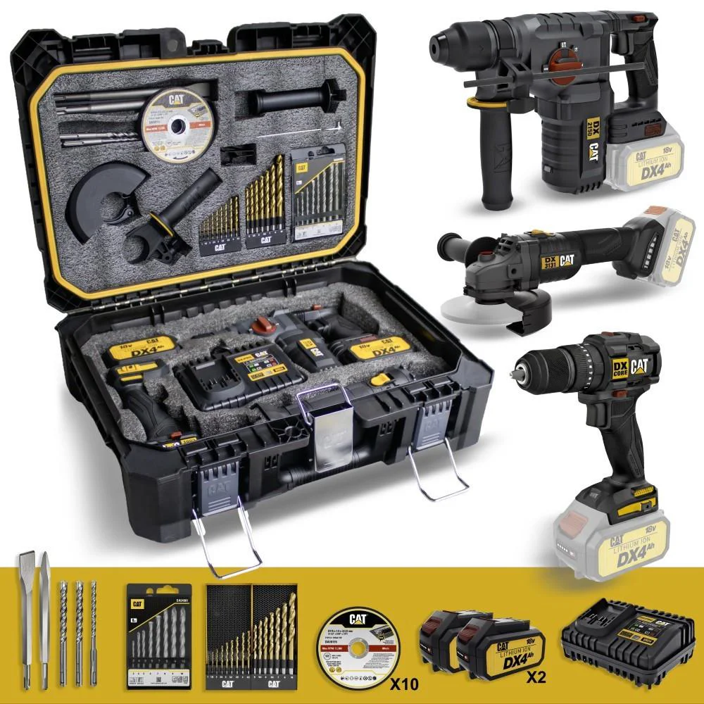 CAT DXK302 DX1010 + DX2150 + DX3131 3 Parça Kombo Set + 39 Parça Aksesuar Seti CAT DXK302 DX1010 + DX2150 + DX3131 3 Parça Kombo Set + 39 Parça Aksesuar Seti