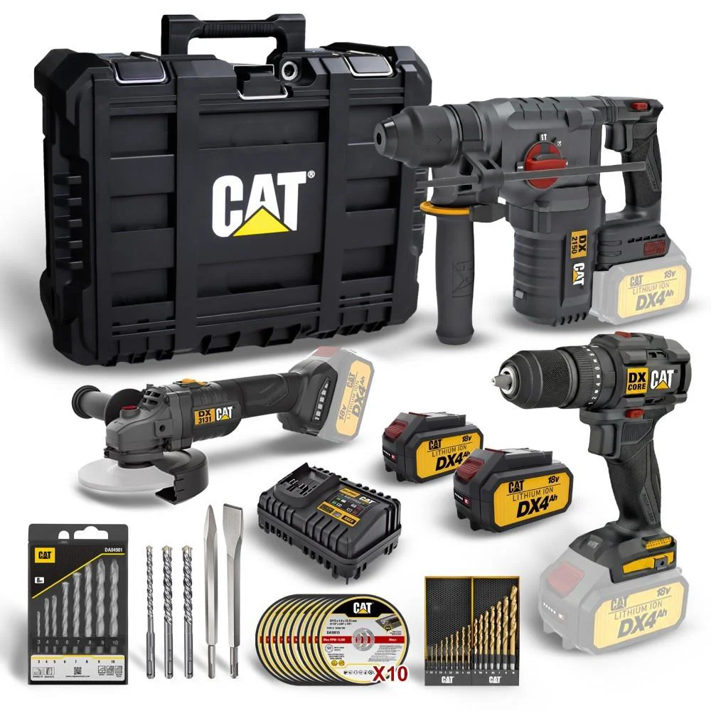 CAT DXK302 DX1010 + DX2150 + DX3131 3 Parça Kombo Set + 39 Parça Aksesuar Seti CAT DXK302 DX1010 + DX2150 + DX3131 3 Parça Kombo Set + 39 Parça Aksesuar Seti