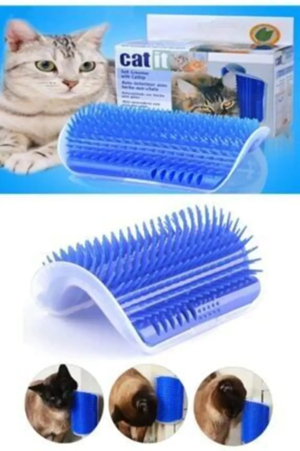 Cat It Kedi Kaşınma Aparatı Mavi