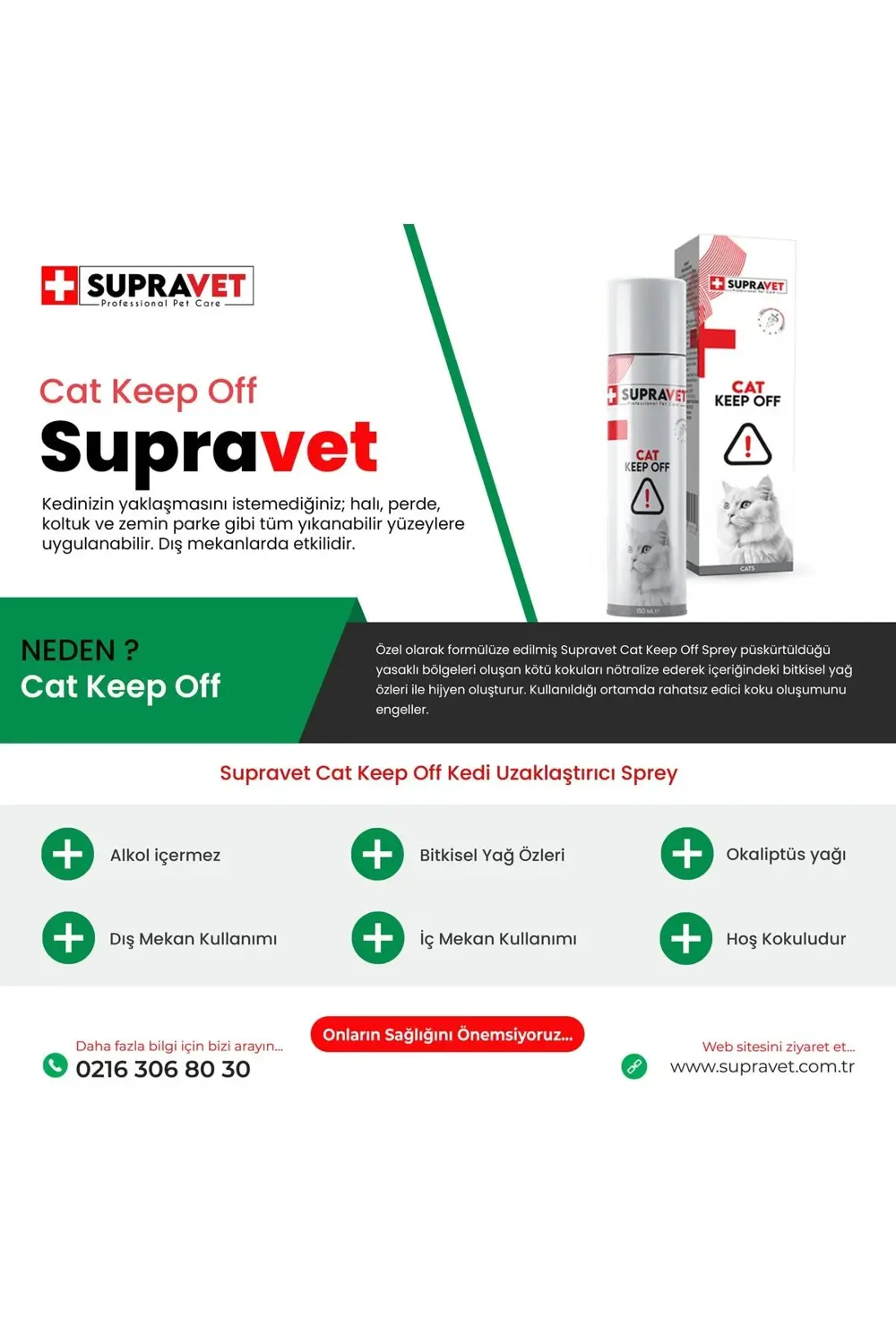 Supravet Cat Keep Off Kedi Uzaklaştırıcı Sprey 150  Ml