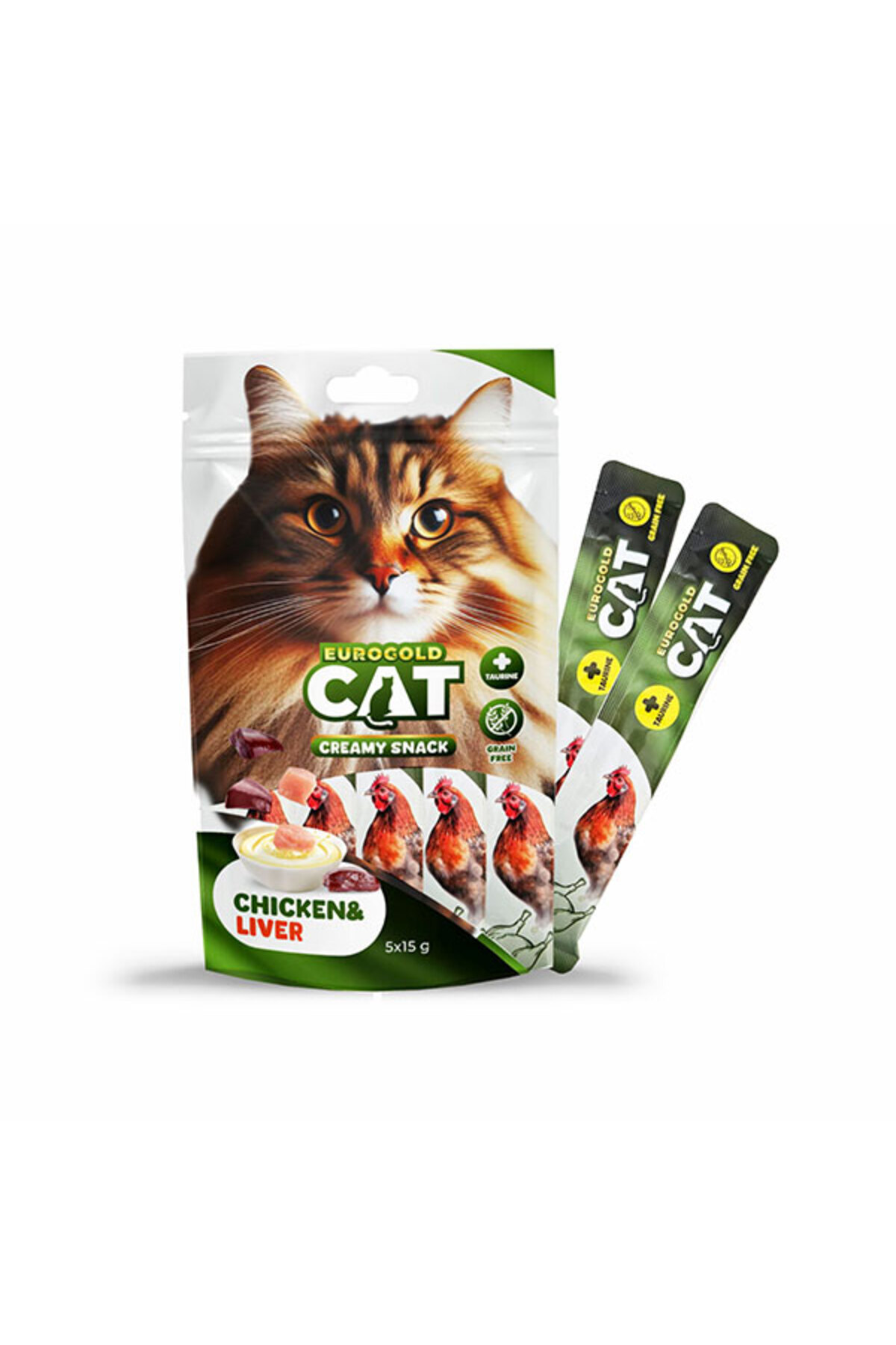 Cat Sıvı Kedi Ödülü Tavuk - Ciğer 5x15Gr