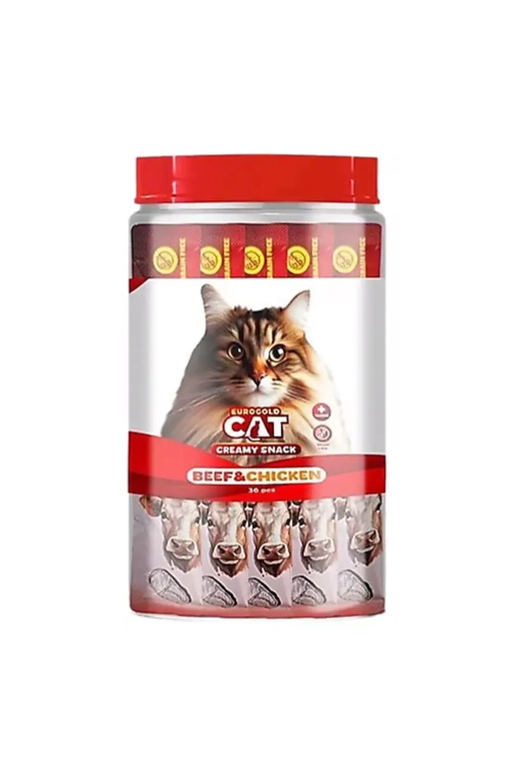 Cat Sıvı Kedi Ödülü Dana Etli ve Tavuklu 30x15 Gr