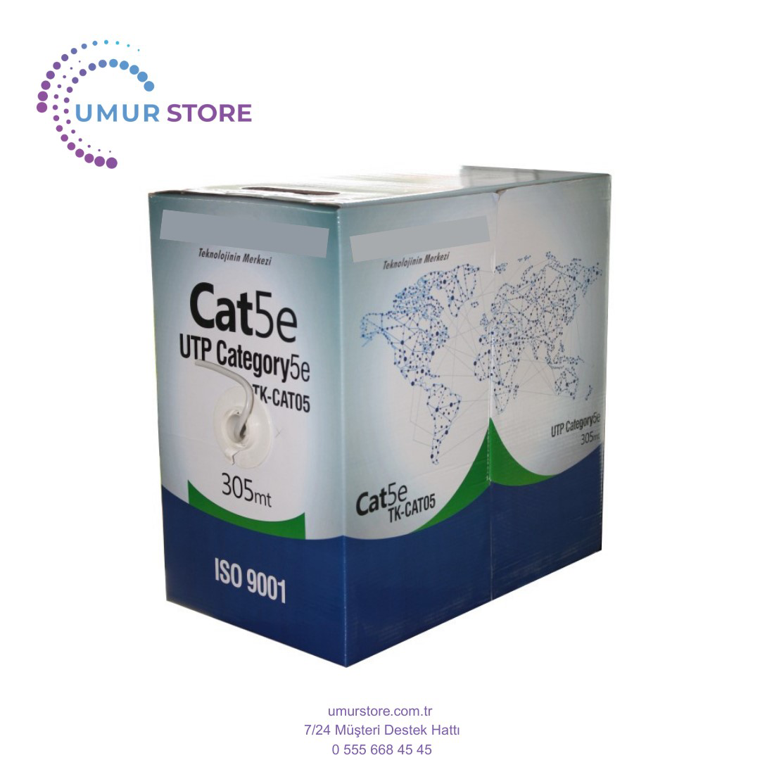 CAT05 Utp 26 Awg Cat5 305 mt Network Kablosu Gri