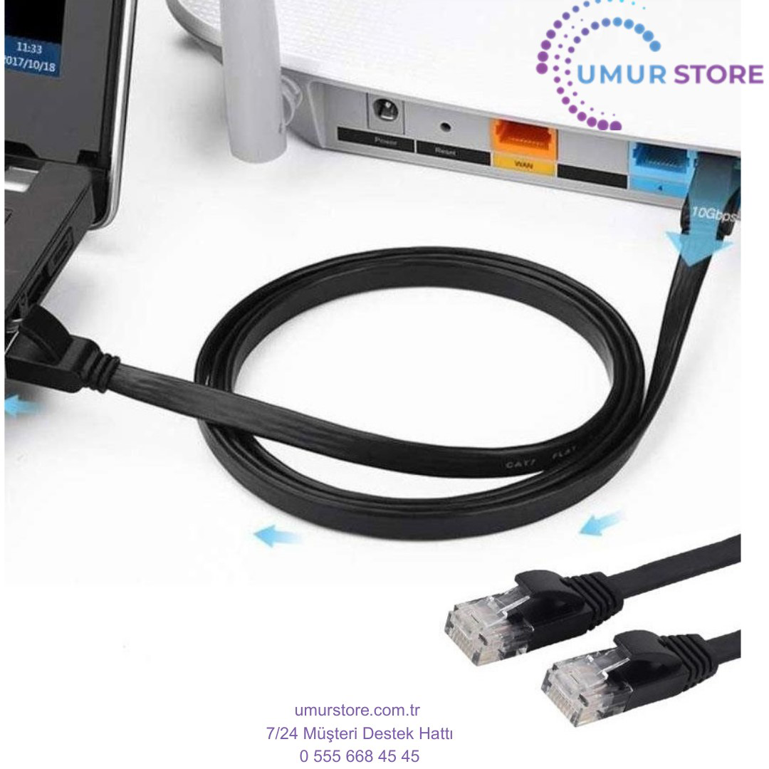 Cat5 RJ45 Slim Internet Bağlantı Kablosu
