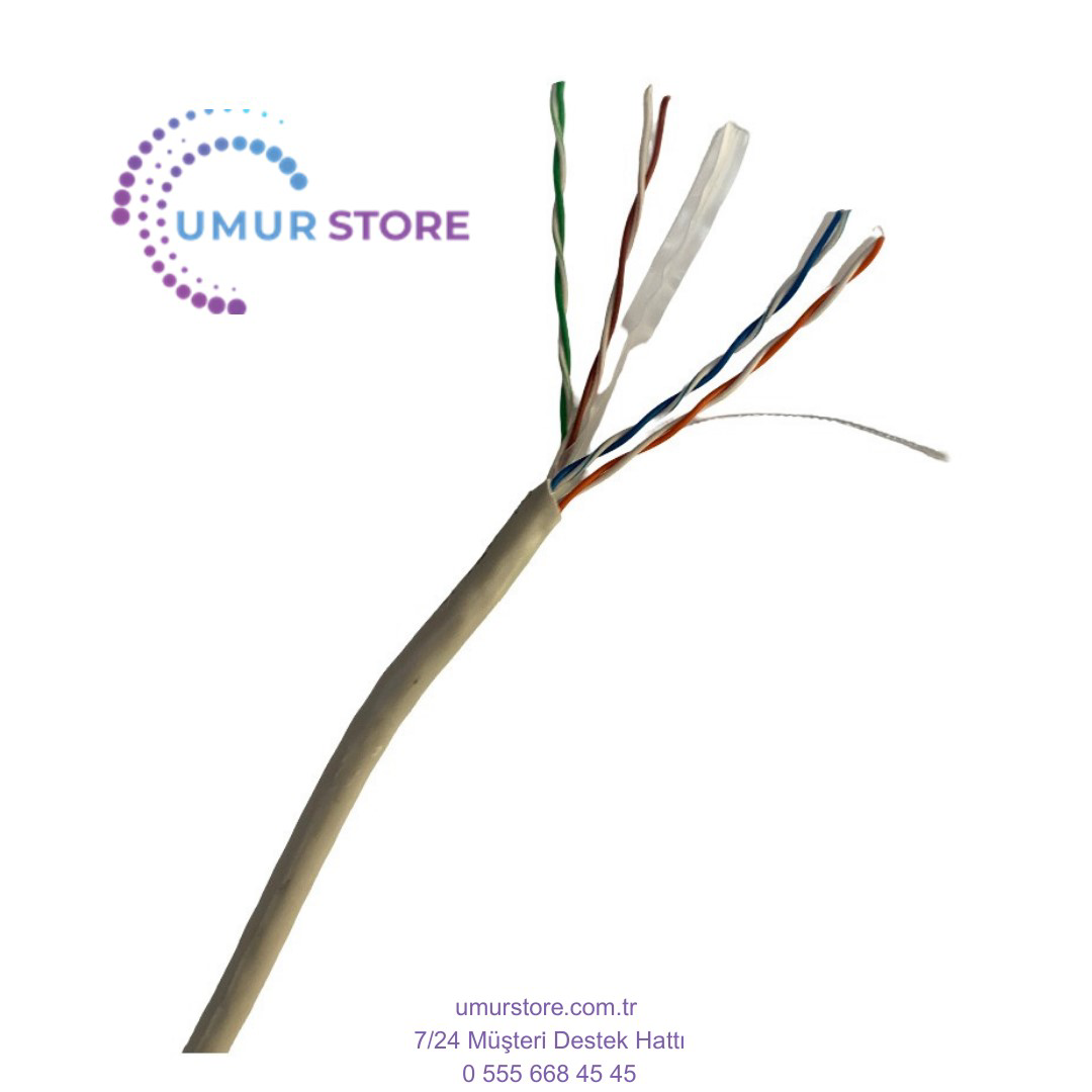 CAT5E(UTB)4X2X24 Awg 0.52TAM Bakır Kablo 1 Top 200 Metre CAT5E(UTB)4X2X24 Awg 0.52TAM Bakır Kablo 1 Top 200 Metre