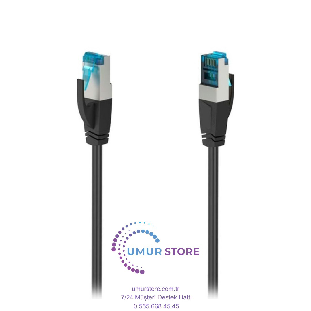 Cat6 10 Gbit/s S/ftp Korumalı Ağ Kablosu (Siyah) 5m