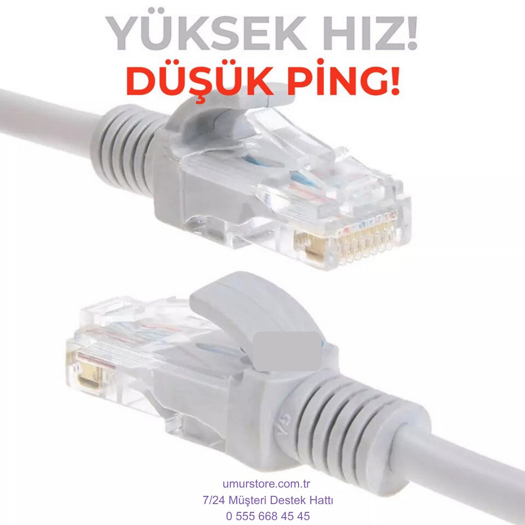 Cat6 10MT Lan Ethernet Kablosu Fabrikasyon Internet Kablo