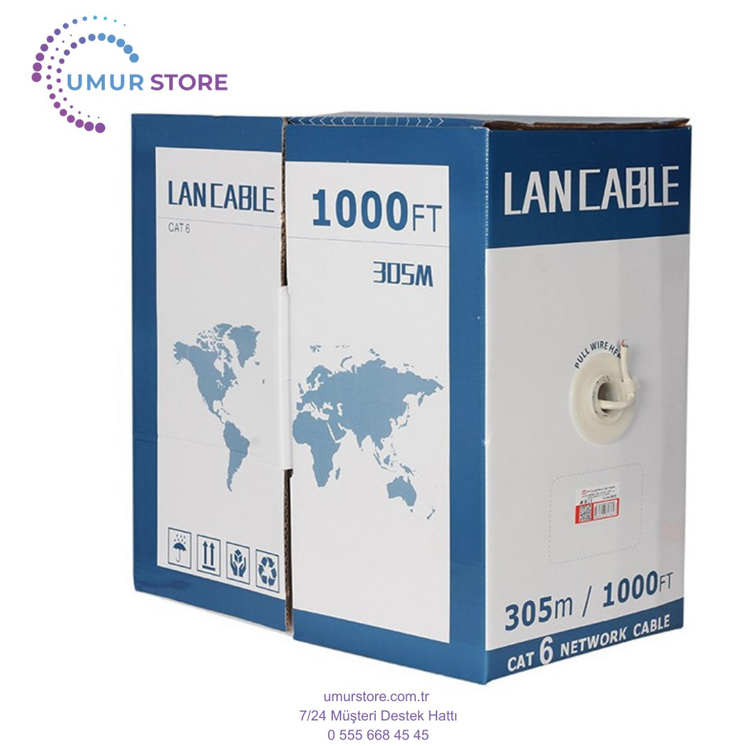 Herz Cat6 305 Metre 23 Awg Utp Cu %100 Bakır 0.41 Mm