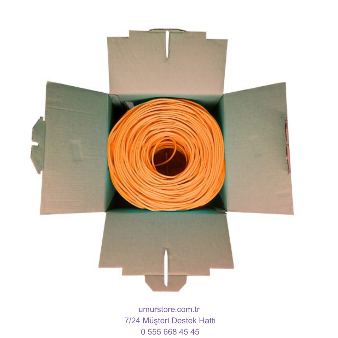 Cat6-Box 23AWG 0,57MM Utp Cat6 Kablo 305M Turuncu