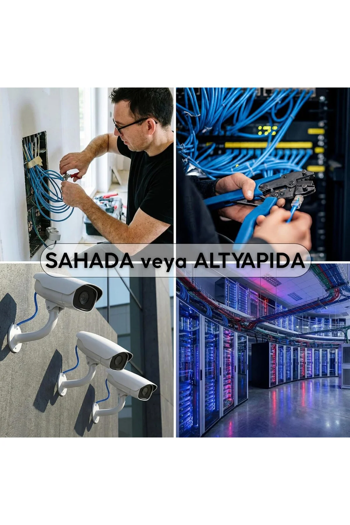Cat6 Ethernet Kablosu (5 METRE) - 1000 Mbps’e Kadar Veri aktarımı - Fabrikasyon RJ45 Konnektör